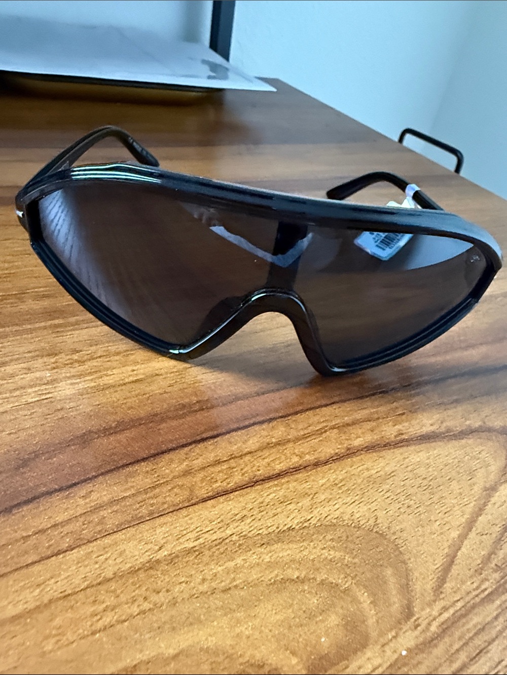 Wraparound Shield Sunglasses in Dark Smoke